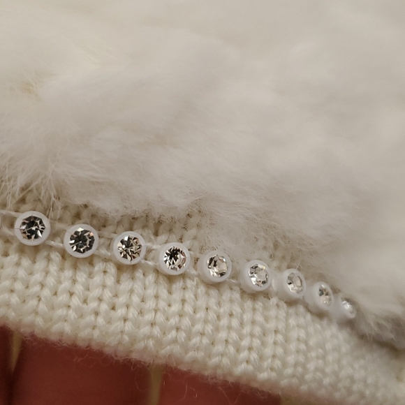Authentic Rabbit Fur Sweater with Crystals - Picture 7 of 7